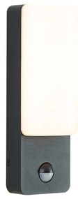 Candeeiro de Parede Exterior Preto com Sensor de Movimento Incl. LED - Shift Moderno