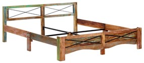 Estrutura de cama madeira recuperada maciça 180x200 cm
