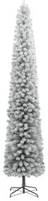 Árvore de Natal fina c/ suporte e flocos de neve 300 cm PVC
