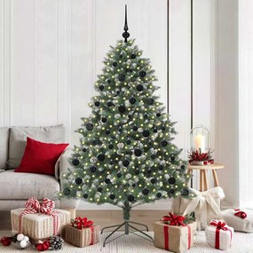 vidaXL Árvore de Natal Artificial Verde 180 cm PVC, Plástico e Aço