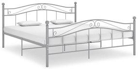 325002 vidaXL Estrutura de cama metal 160x200 cm cinzento