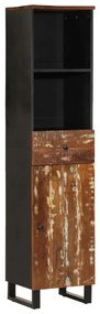 vidaXL Armário de casa de banho 38x33x160 cm madeira recuperada maciça