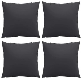 Almofadas de sofá 4 pcs 40x40 cm tecido preto
