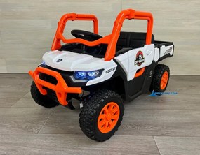 Carro elétrico para crianças 1 a 6 anos 12V 4x4 Buggy 1000RR rodas borracha e controlo remoto Laranja