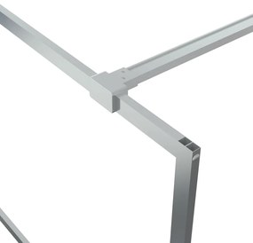 Divisória de chuveiro prateado 115x195cm vidro ESG transparente