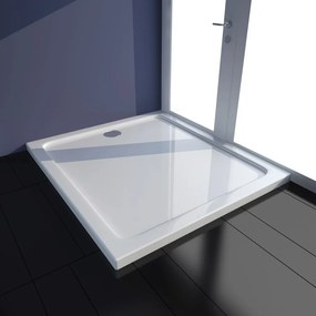 vidaXL Base de chuveiro retangular ABS 80 x 90 cm branco