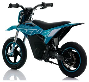 Mini moto eléctrica velocidade até 13 Km/h C/Limitador RFN Warrior Kids SX-E150 150W 12/12” Supermotard Azul Celeste