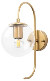 Aplique de Parede Jewel – Dourado Brilhante – 15 x 27 cm
