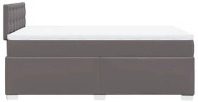 Cama Boxspring com Colchão e Luzes Led - 120x190 cm - Couro Artificial