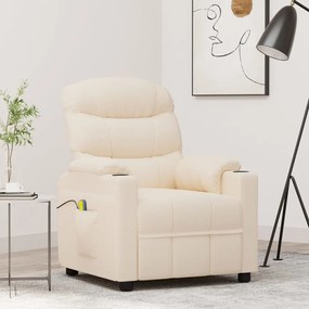 Poltrona de massagens tecido cor creme
