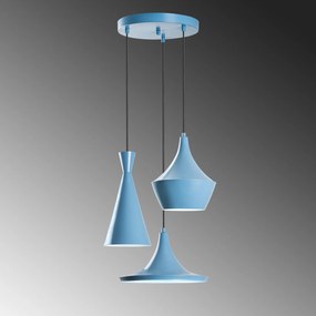 Candeeiro de Teto Tom – Azul Claro – Diâmetro 45 cm