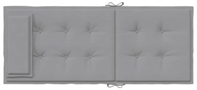Almofadões p/ cadeira encosto alto 2 pcs tecido oxford cinzento