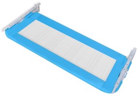 Barra de segurança para cama de criança 2 pcs 102x42 cm azul