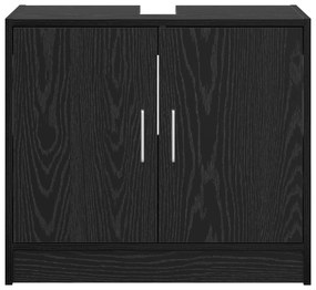 Armário de Pia Carvalho Preto 63x29x55 cm Madeira Engenheirada