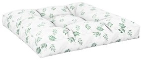 Almofadões para sofás de paletes 2 pcs tecido padrão de folhas