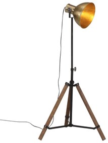 vidaXL Candeeiro de pé 25 W 75x75x90-150 cm E27 bronze antigo