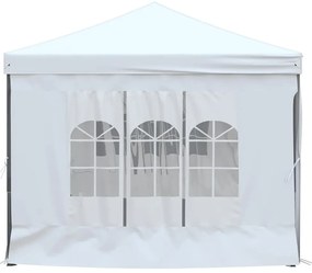Tenda para festas dobrável com paredes laterais 3x6 m branco