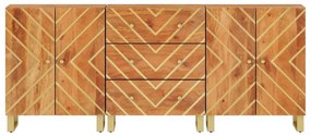 Móveis de apoio 3pcs 60x33,5x75 mangueira maciça castanho/preto