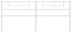 Cabeceira de cama 180 cm metal branco