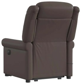 Poltrona massagens reclinável elevatória couro artificial