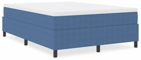Estrado de Cama Azul 160x200 cm em Tecido Corduroy