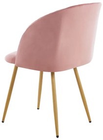 Cadeira Velt Veludo - Rosa