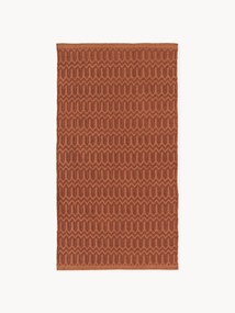 Tapete artesanal para interior e exterior com padrão geométrico Rune