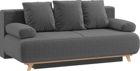 HOMCOM Sofá-cama com encosto reclinável, função de cama, espaço de armazenamento oculto e revestimento em veludo cotelê, Cinza | Aosom Portugal