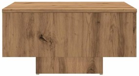 Mesa de centro 60x60x31,5cm derivados madeira carvalho castanho