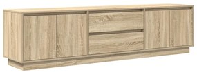 Móvel de TV com luzes LED 193,5x41x50 cm carvalho sonoma