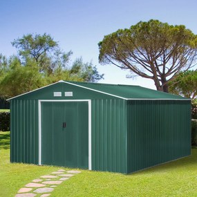 Casetta Verde Imperiale – Abrigo de Jardim em Aço Galvanizado Verde 12