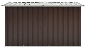 Caixa de arrumação para jardim 171x99x93 cm castanho