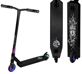 Trotinete de Freestyle – Spokey Medusa – Preto com Acabamento Rainbow