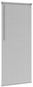Persiana de Janela com cortinas Manual Prata 80 x 130 cm Alumínio