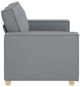 Sofá de 2 lugares cinza claro 120 cm tecido