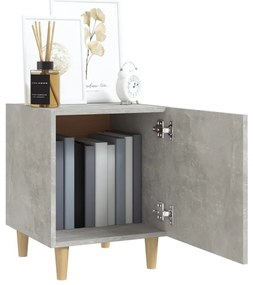 Mesa de cabeceira madeira processada cinzento-cimento