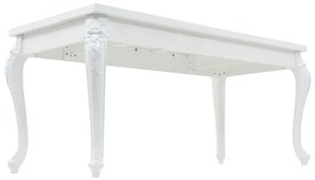 Mesa de jantar 179x89x81 cm branco brilhante