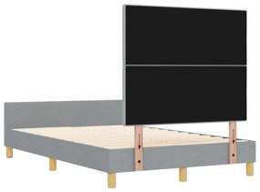 Estrutura de Cama Cinza Claro 120x200 cm Tecido