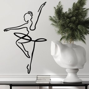 Acessório Decorativo de Parede em Metal Model-106 – Preto – 70 x 1,5 x