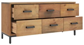 Armário de arrumação 110x30x45 cm pinho maciço castanho