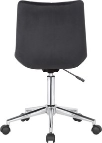 Cadeira de Escritório de Veludo Medford Preta