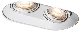 Foco embutido redondo branco GU10 50mm 2-luzes - Hubs Moderno