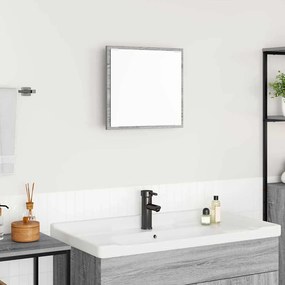 vidaXL Espelho de Casa de Banho LED Cinza Sonoma 40x8.5x37 cm Madeira de Engenharia