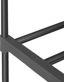 Sapateira metálica para sapatos 2 prateleiras 92 x 30 x 33 cm Preto
