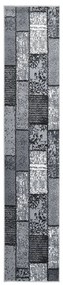 vidaXL Passadeira c/ padrão de blocos 80x500 cm polipropileno cinzento