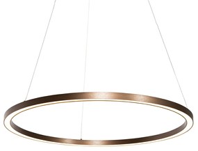 Candeeiro suspenso bronze 80 cm com LED regulável em 3 níveis - Girello Design