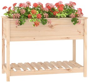 Vaso/floreira com prateleira 111,5x54x81 cm pinho maciço