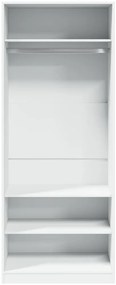 Roupeiro 80x50x200 cm derivados de madeira branco