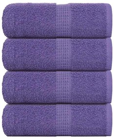 Toalhas de mãos 4 pcs 30x30 cm 360 gsm 100% algodão roxo