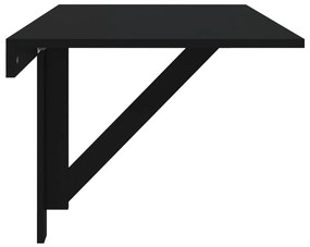 Mesa de parede dobrável 100x60x56 cm derivados de madeira preto